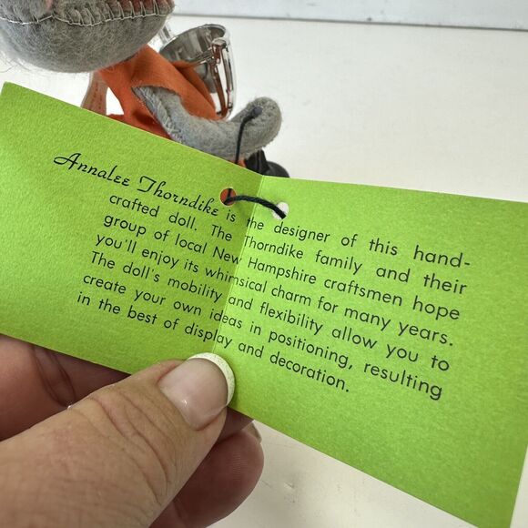 Annalee Doll Mobilitee 6" Trophy Mouse Orange 1971 Vintage - Picture 7 of 9